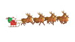Santa with reindeer with alpha channel