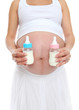 Pregnant Woman with Bottles