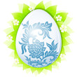 Easter egg with leaves