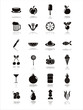 set of 21 black food icons set of 21 black food icons