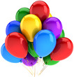 Multicolor party balloons modern holiday decoration