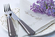 Tischgedeck mit Stoffserviette Tischgedeck mit Stoffserviette