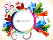 abstract colorful explding with stars abstract colorful explding with stars