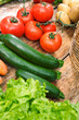 cucumber and tomato