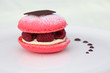 macaron rose à la framboise