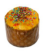 nice decored very good Easter cake closeup isolated on white