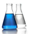 Test-tubes isolated on white. Laboratory glassware
