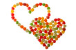 candies in love shape candies in love shape