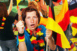 female german soccer fans at open air live broadcast