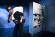 Photo: Thief running away with money Thief running away with money