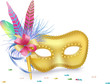 Carnival Venetian Mask isolated