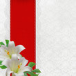 white Lilies on white background (1 of set)