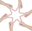 Hands of teamwork , conceptual style