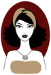 Cancer woman horoscope and zodiac sign illustration