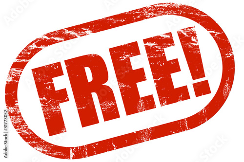 Illustration: Grunge Stempel rot FREE! Grunge Stempel rot FREE!