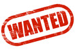 Grunge Stempel rot WANTED