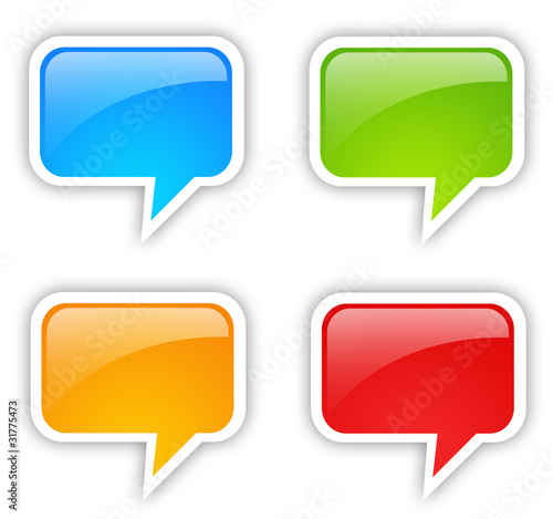 Illustration: Speech bubbles set Speech bubbles set