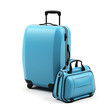Suitcases isolated on a white background.