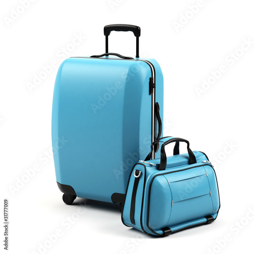 Illustration: Suitcases isolated on a white background. Suitcases isolated on a white background.