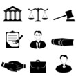 Justice, legal and law icons