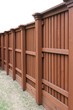 Angle view of cedar fence