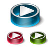 3d play play icon 3d play play icon