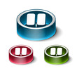 3d glossy play icon, includes 3 color versions. 3d glossy play icon, includes 3 color versions.