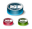 3d glossy play icon, includes 3 color versions. 3d glossy play icon, includes 3 color versions.