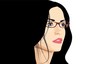 Young woman wearing glasses