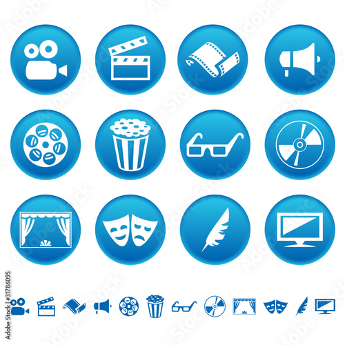Vektor: Cinema and theatre icons Cinema and theatre icons