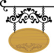 wooden signboard