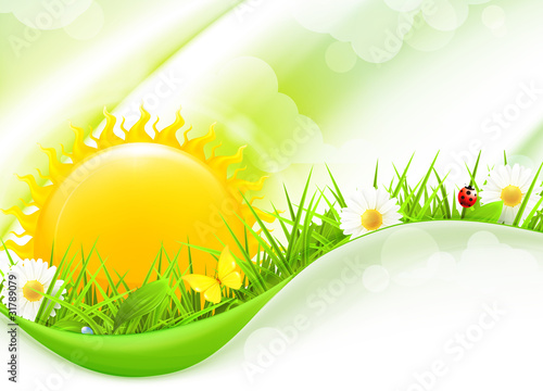 Vector: Nature Background, horizontal Nature Background, horizontal