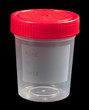 Empty urine sample container
