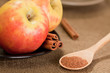 Powdered Nutmeg with apples and cinnamon Powdered Nutmeg with apples and cinnamon