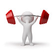 3d small people - weightlifting