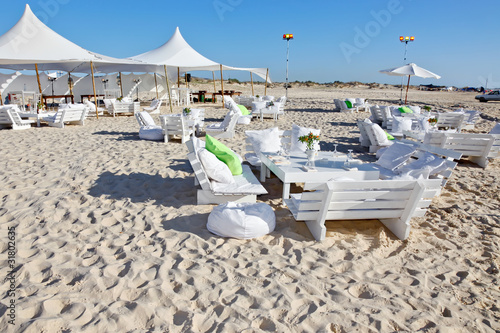 Photo: Wedding reception on the beach Wedding reception on the beach
