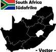 Südafrika Vektor - Land unterteilt in Provinzen