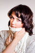 Sick pretty woman