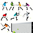 Tennis silhouettes set.03