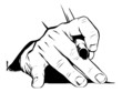 Hand with pool cue