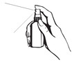 Hand with spray