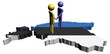 meeting with Estonia map flag illustration