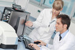 Photo: science people in bright lab science people in bright lab