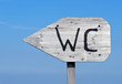WC Schild - Toiletten - Restroom