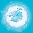 Round water background Round water background
