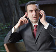 homme d'affaires consterné