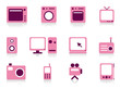 Home appliance objects set. Vector illustration.