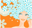 vector spring girl vector spring girl