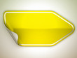 Illustration: Yellow hamous sticker or label Yellow hamous sticker or label