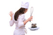 Beautiful cooking woman